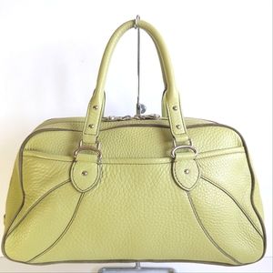 Cole Haan Village Collection Bowler Bag Pistachio 💚 Green Pebbled Leather $320